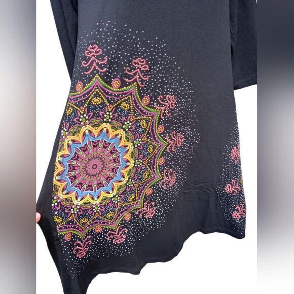 NWT Desigual Mara Embroidered Mandala 3/4 Sleeve A-Line Black Mini Dress - Picture 10 of 15